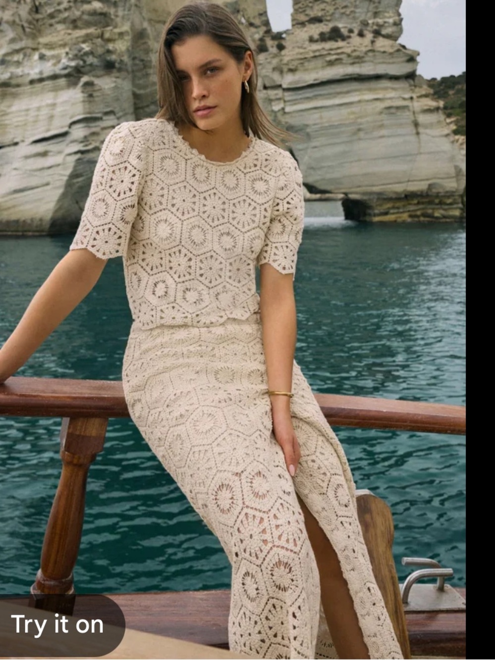 Z Supply Raquel Lace Top & Skirt in Small & XS